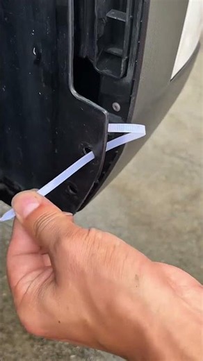 The Ultimate Zip Tie Hack For Broken Car Bumpers! 🚗💡🔧 #shorts #carrepair #diy #lifehacks #mechanic