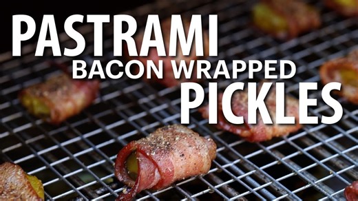 Pastrami Bacon-Wrapped Pickles – Easy Smoker Appetizer