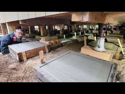 Pouring 2 More Rows of New Concrete Footings Under My Cabin