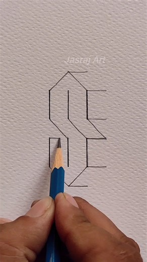 Jasraj Saran on Instagram: "How to draw a 3d Latter Art 🎨🎭😱🤔"