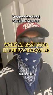 Do it for a month & u learn real fast what u want in life #MaskMan #job #fastfood #corporate #work