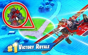 Muselk堡垒之夜 王牌空战，用飞机打到获胜