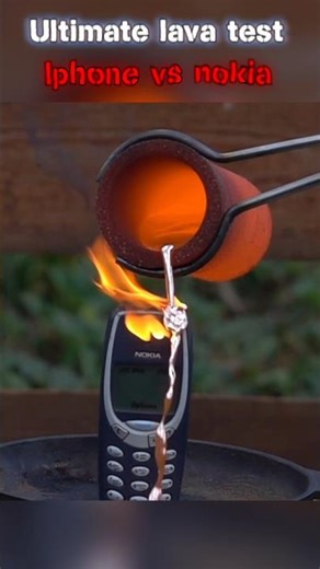 iphone vs nokia ultimate lava test #viral #comparison