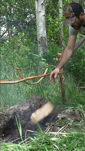 Primitive “Compound” Bow? Well Kinda😉 #primitiveskills #survivalskills #primitivebow