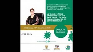 The Acting UIF Commissioner Marsha Bronkhorst will be on SAfmRadio (Wednesday) morning at 7:50 outlining the extension of the processing the #COVID19TERS for April to September 2020. | Department of Employment and Labour