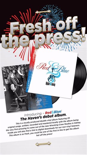 The Haven on Instagram: "THE HAVEN debut double album RED & BLUE is here JUST IN TIME for Christmas. $50, if interested. For those who pre-ordered, we will be in touch shortly!! Merry Christmas from THE HAVEN!! ❤️🎶🎄🌟🙏😂 thehavenmusic.com"