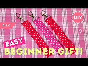 DIY Key Fob Wristlet 💕 Easy Sewing Gift for Beginners