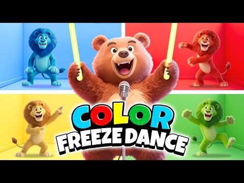 Color Freeze Dance | Color Song with Actions | Freeze Dance for Kids | Brain Breaks Fun For Kids