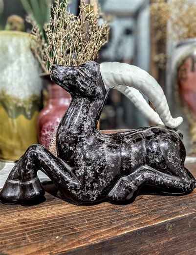 Vintage Mid-century Shawnee USA Pottery Impala Figurine, Brown & White Gazelle - Etsy Australia