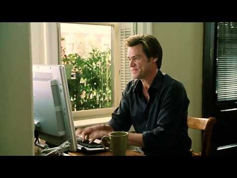 Jim Carrey tries typing test
