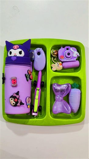Elegant Purple Stationery Items, Pencil Pouch, Erasner, Sharpener, Pen #backtoschool #stationery