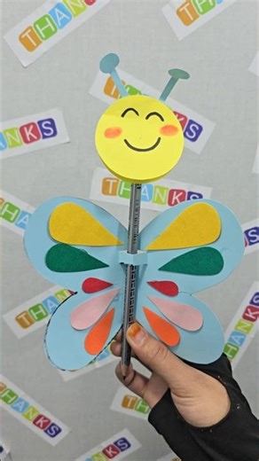 pen topper kids easy paper craft videos | easy simple paper craft video #ytshorts #youtubeshorts