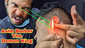 Demon King Asim Barber Heavy Oil Fire Massage | Asim Barber Neck Crack And Head Massage | ASMR ASIM BARBER | Home ASMR clinic