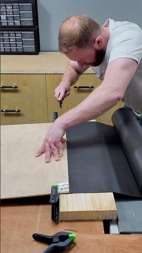Professional drawer lining technique you didn't know #woodworking #shorts #diy