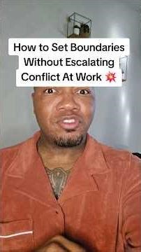 How to properly set boundaries at work.