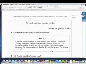 GCSE Business Studies Revision - Unit 1 Talkthrough