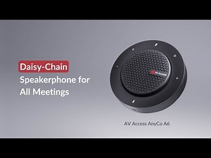 Daisy-chain Conference Speakerphone with Mics & Bluetooth for Home Office (AnyCo A6)