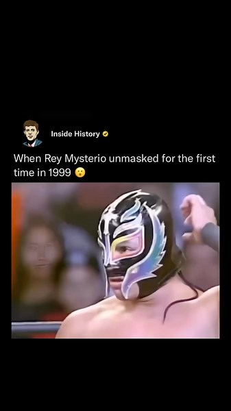 Inside History on Instagram: "In 1999, Rey Mysterio was unmasked during WCW’s SuperBrawl IX after losing a “mask vs. hair” match alongside Konnan against The Outsiders (Kevin Nash and Scott Hall). The decision to unmask him was controversial, as the mask is a vital part of a luchador’s identity and mystique. Despite his initial disappointment, Mysterio continued to perform unmasked until he joined WWE in 2002, where he resumed wearing the mask, solidifying his iconic status in wrestling history.