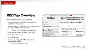 REDCap Overview and Basic Terminology