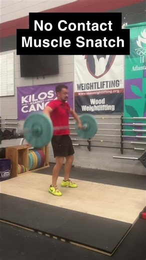 Perform a fast and smooth muscle snatch without making contact at the hips