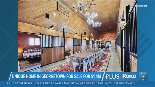 A home in Georgetown is currently on the market for $1.4 million, complete with more than 20 bedrooms - some of which were once horse stables. | KVUE