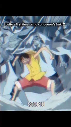 Luffy's first time using conquerors haki💀 #onepiece #edit