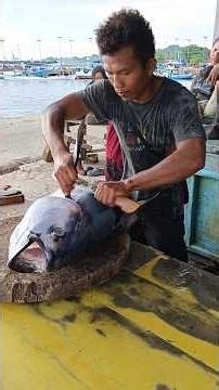 Big Tuna Fish Cutting Skills #Fish #Fishcutting #Fishmarket #Lokalmarket #Fishing