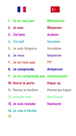 Fransızca Öğreniyorum: En Çok Kullanılan Cümleler