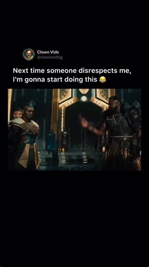 @clownvids on Instagram: "This iconic scene comes from the 2018 Marvel Studios blockbuster film Black Panther, featuring Winston Duke as M’Baku, leader of the Jabari Tribe. In this specific moment, M’Baku is asserting his dominance and voicing his displeasure during a high-stakes meeting with the Wakandan royalty. The character’s commanding presence and unique cultural traditions are on full display as he challenges the status quo of the kingdom. This film was a cultural phenomenon that broke nu