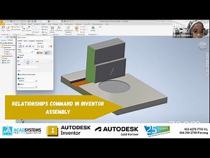 Relationships command in Inventor assembly - Constraint (Part 1)