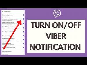 How to Turn On /Off Viber Notifications