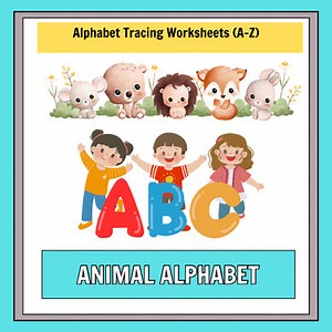 Animal Alphabet Tracing Workbook | ABC Handwriting Practice Sheets