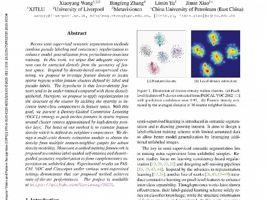 CVPR2023：Hunting Sparsity: 基于密度引导的对比学习用于半监督语义分割
