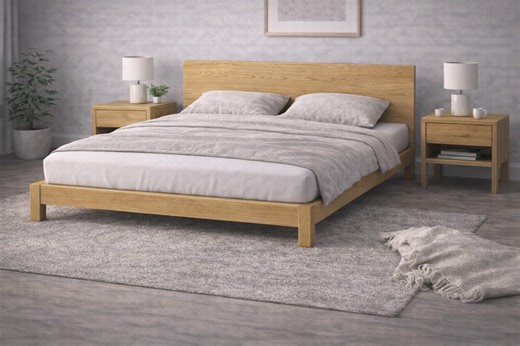 Platform Bed Plans | Wooden Bed Frame DIY PDF - Etsy