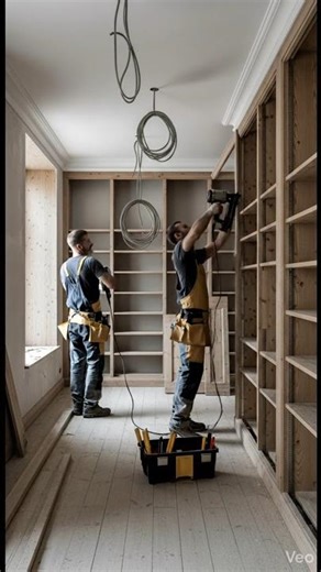 Renovation of a classic dark wood library