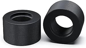 5/8 x 24 Thread Protector Aluminum & Crush Washers Steel 4 Pack with Chosen Color and Texture