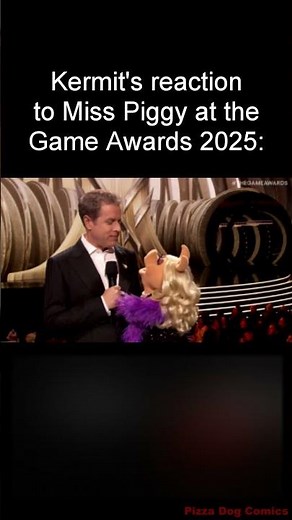 Kermit's reaction to Miss Piggy at the Game Awards 2025 #muppets #thegameawards2025 #gaming