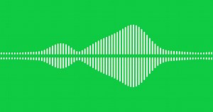 Download Audio waveform on chromakey. Seamless loop audio visualization or sound visualizer for free