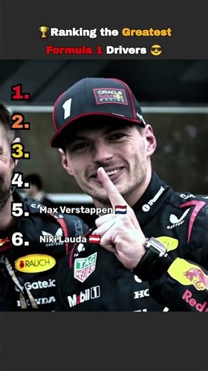 🏎️ Ranking the Top 6 Greatest F1 Drivers of All Time! 🏆🤯 #Shorts
