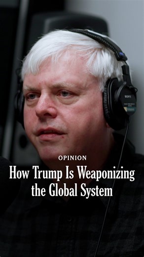 New York Times Opinion on Instagram: "The U.S. has always had outsized power in the liberal international system. But as the international relations scholar Henry Farrell explains, President Trump is exploiting the system. “The plumbing has become political. All of these means that we use to integrate the world — all of these financial systems, all of these trade and production systems — are suddenly being turned against countries,” he says on “The Ezra Klein Show.” #theezrakleinshow #nytopinion
