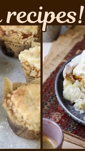 Autumn baking: pumpkin cream cheese muffins and cinnamon rolls