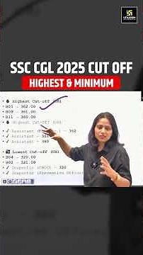 SSC CGL 2025 Cut Off (Highest & Minimum) ✅ #shorts #sscutkarsh #pratibhamaam