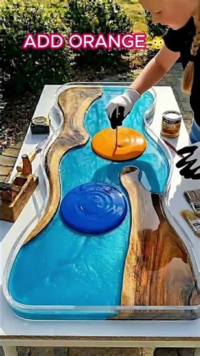 I Made a Guitar Table With Resin… Then This Happened 😳🎸🔥✨ #epoxytable #guitartable #resinart #shorts