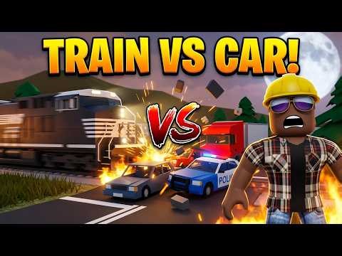 Train Crashes Into Cars in Roblox 🚆💥 | Train vs Car #1 (Epic Chaos!)