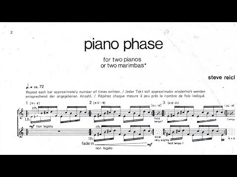 Steve Reich - Piano Phase (1967) [audio + score]