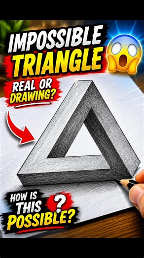 IMPOSSIBLE TRIANGLE DRAWING THAT WILL BLOW YOUR MIND!😱