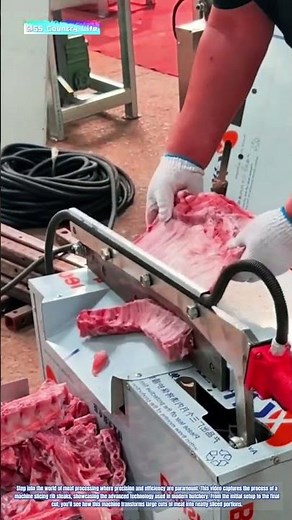 Precision Cutting: Machine Slicing Rib Steaks