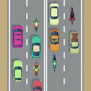 Lane filtering is legal for motorcyclists in slow or stationary traffic. Riders need to keep safe and make sure they don't exceed 30km/h. Lane filtering helps relieve congestion. Keep an eye out for motorcyclists. When we share the road, we all get home safely. | StreetSmarts