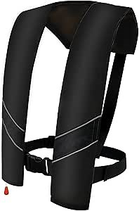 Manual Inflatable Life Jacket|Life Vest for Adults|PFD Low Profile|Supports up to 330 lbs