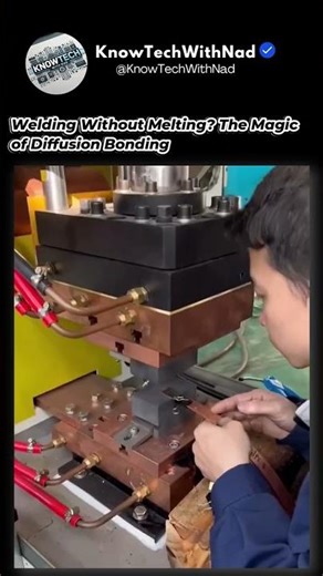 Welding Without Melting The Magic of Diffusion Bonding 🔥👨‍🏭🏭 #diffusion #shorts #tech #new